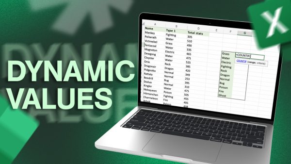 Dynamic values in Excel.