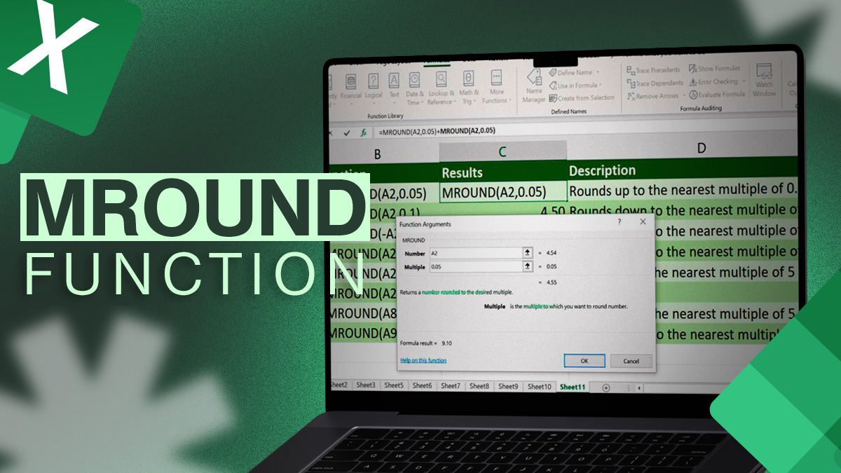 MROUND function in Excel
