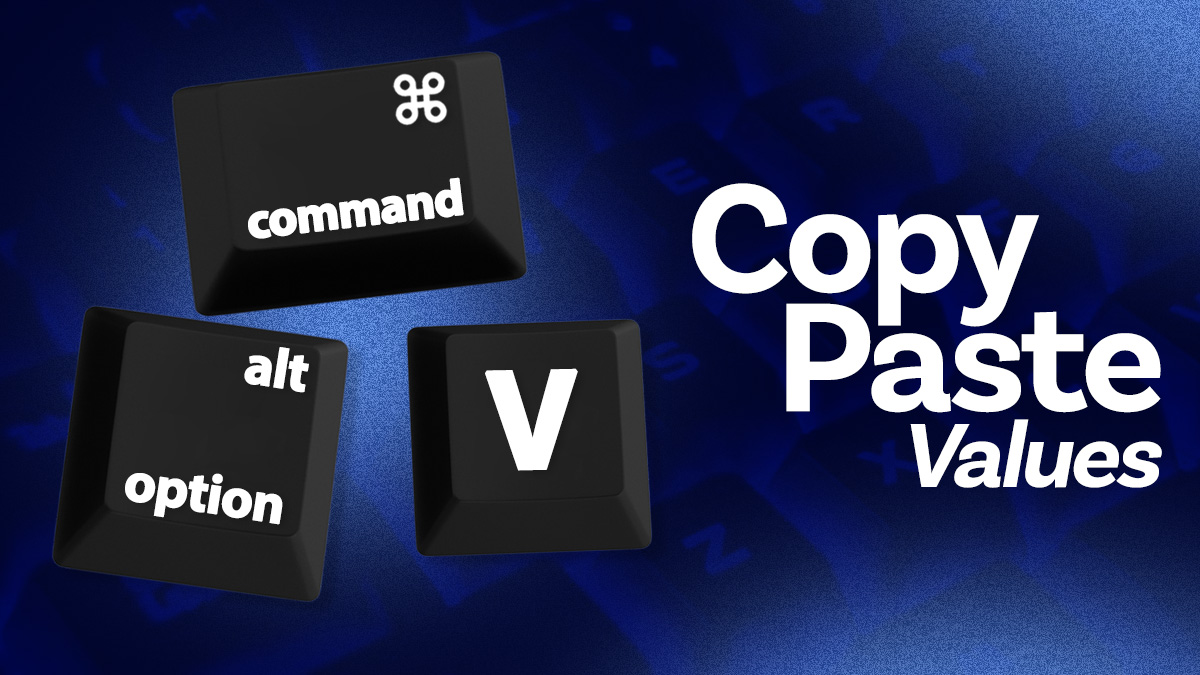 Copy paste values and shortcut keys