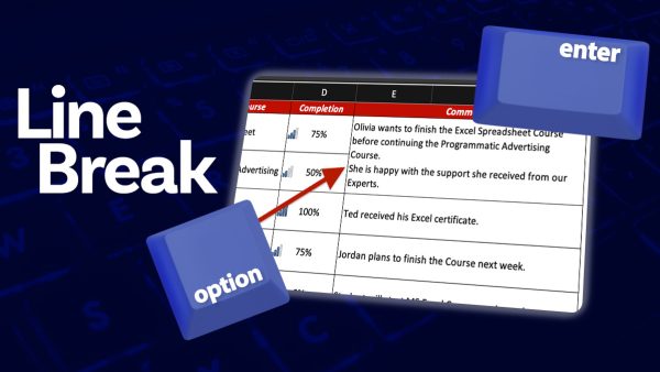 Line break shortcut: option + enter