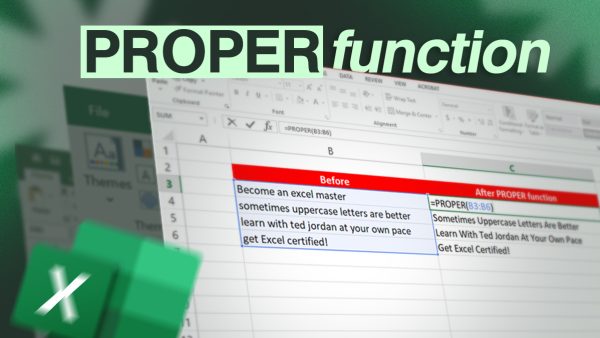 Proper function in Excel.