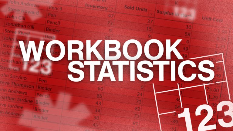Statics Quicklt Workbook Statistics in Excel