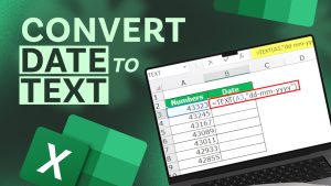 Covert date to text in Excel