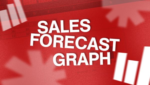 Sales forecast graph in Excel.