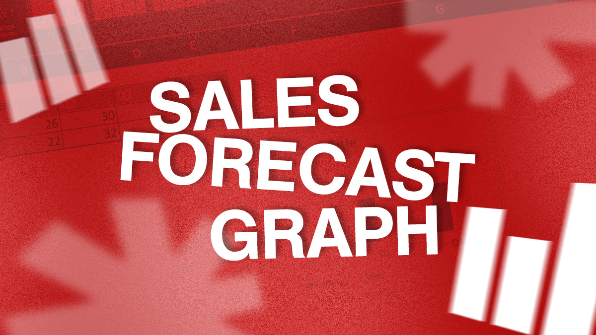Sales forecast graph in Excel.