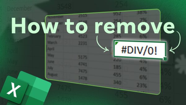 How to remove #DIV/0! in Excel