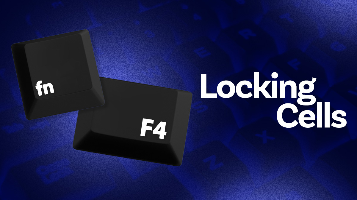 Locking cells in Excel with a shortcut.