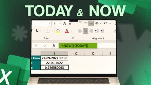 Today and Now functions in Excel.