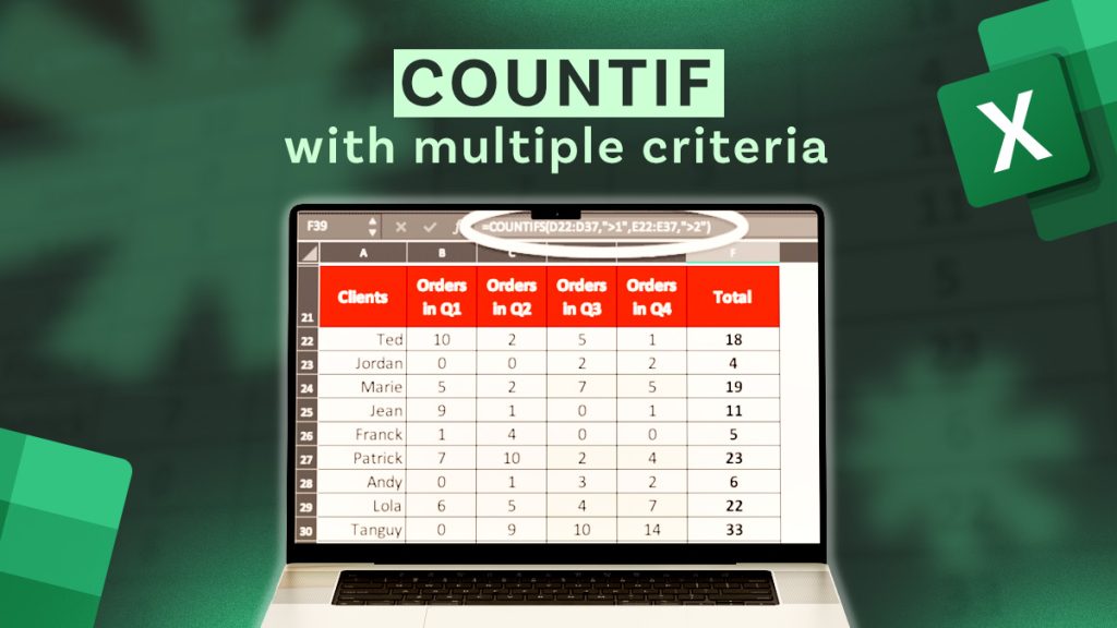 COUNTIF with Multiple Criteria: COUNTIFS