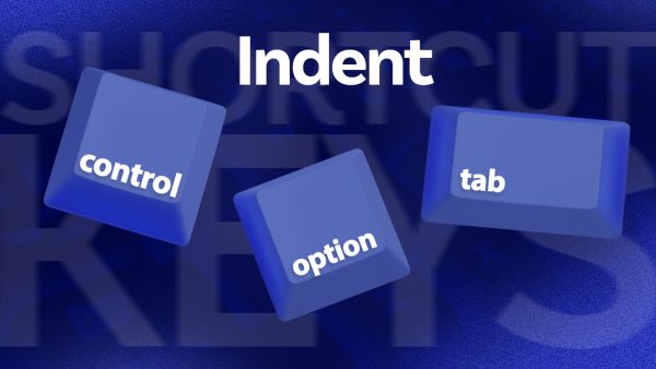 Indent shortcut keys