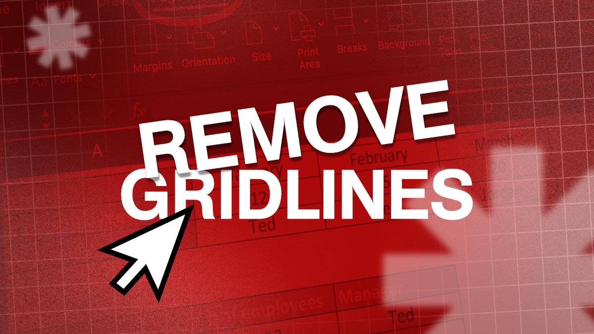 Remove gridlines in Excel